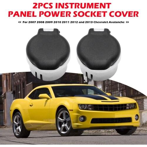 2x Chrome Dash Power Outlet Retainer Cover for Silverado Tahoe Sierra 2007-2013 Unique Parts Portable Car Ornaments