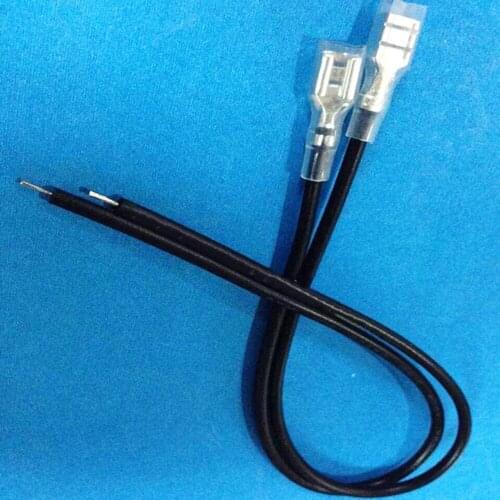 5pcs 6.3 Plug-in spring sheathed wire 250 straight/flag terminal wire electrical connecting wire 20AWG 200MM