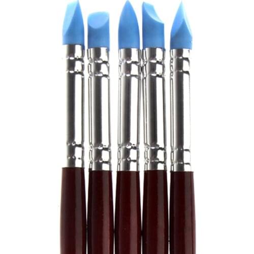 5PCS Silicon Polymer Clay Ceramic Fingerprint Elimination Detail Modeling Tool Clay Tools
