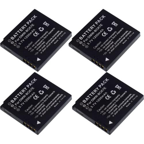4x DMW-BCK7 BCK7E NCA-YN101G Battery for Panasonic DMC FH2 FH24 FH25 FH27 FH4 FH5 FH6 FH8 FP5 FP7 FS14 FS16 FS18 FS2 FS22 FS28