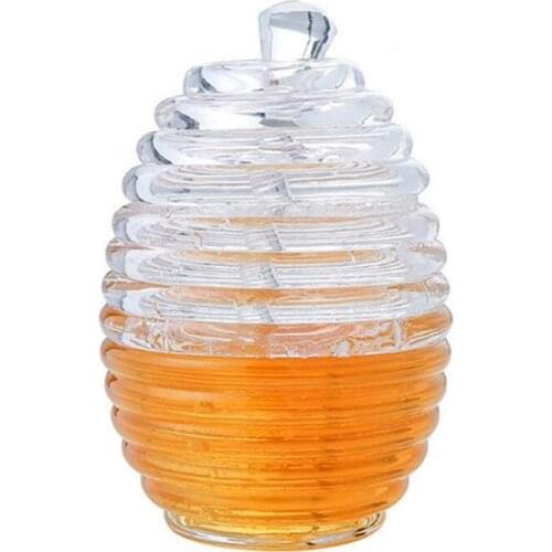 265ML Acryl Honey Jar Natural Honey Spice Jar Biscuit Bread & Jam Ketchup Bottle Storage Box Kitchen Tool Q002