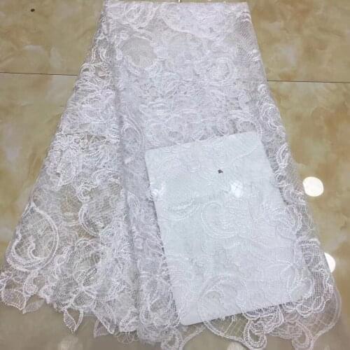 White African Lace Fabric Guipure Cord Lace Water Soluble Lace Embroidery French Tulle Nigerian Lace Fabric For Dress MJ4435