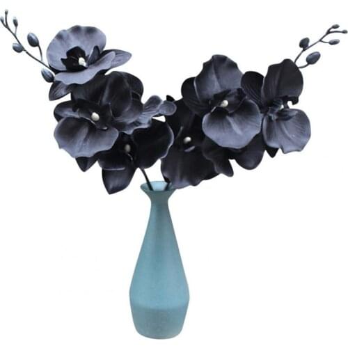 Artificial Flower Simulation Floral Fabric Black Fresh Keeping Phalaenopsis High Quality Fashion Fake Flowers Living Room Decor