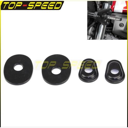 For Yamaha YZF R6 2006-2014 YZF-R6 Front Turn Signal Light LED Blinker Spacer Adapter Refit Plate Aftermarket In Hole Stalk Type