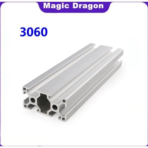 1PC 3060 Aluminum Profile Extrusion 100-800MM Length European Standard Anodized Linear Rail for DIY CNC 3D Printer Workbench