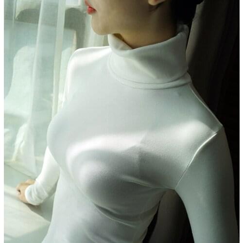 T-shirts Women 98% Cotton Autumn Harajuku Casual Turtleneck Basic Elegant Tshirt Women Slim Women Tops Plus Size Tee Shirt Femme