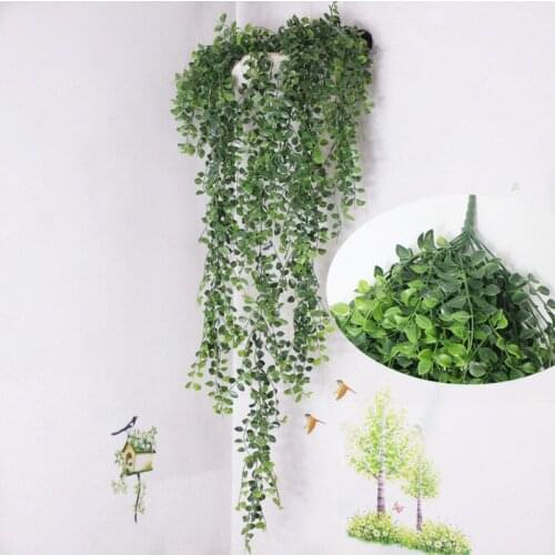 2Pcs Artificial Vines Decorative Plants Artificial Snow Plum Leaves Household Plants Wall Accessories Hanging Plants