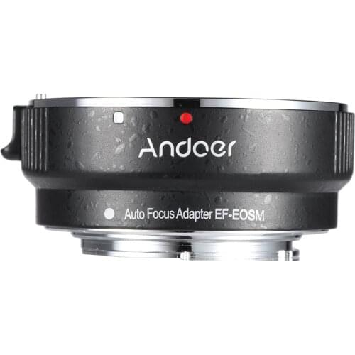 Andoer EF-EOSM Lens Mount Adapter Ring for Canon EF/EF-S Series Lens to EOS M EF-M M2 M3 M10 Camera Body Support Image Stability