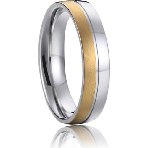 Ring for male golden wedding band lovers alliance gents titanium stainless steel jewelry hand finger rings men