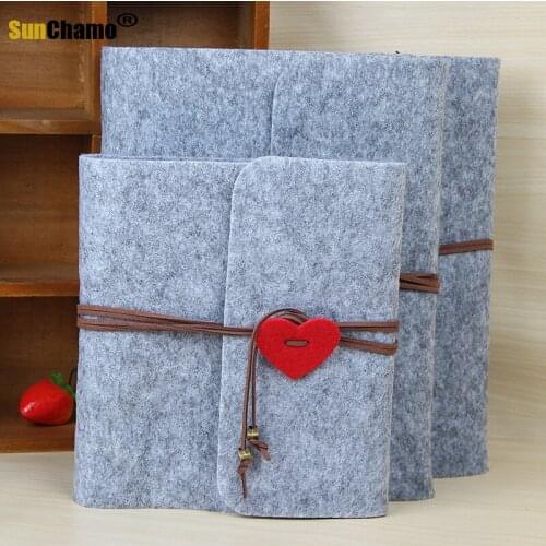 2021 picture album Felt Three Size Plush Velvet Felt Cover Handmade DIY Vintage Photo Album Birthday Gift Scrapbook Photo Album