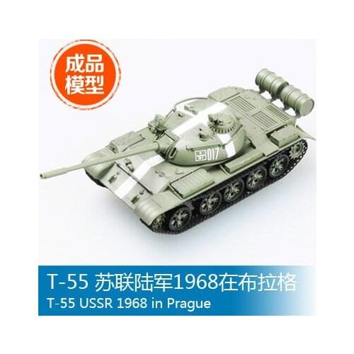 Trumpeter easymodel scale finished model 1/72 T-55 USSR 1968 Prague in 35024