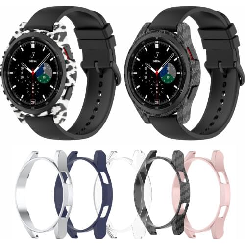 Matte PC Hard Shell Frame Glass Screen Protector Case For Samsung Galaxy Watch 4 Classic 46mm 42mm Watch4 40mm 44mm Bumper Cover