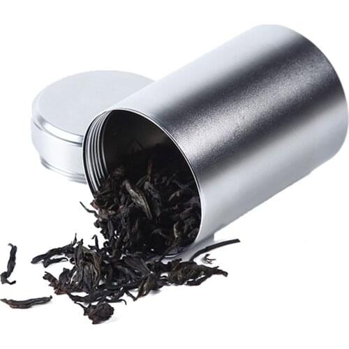 Multifunctional Aluminum Metal Sealed Can Tea Caddies Solid Color Portable Travel Tea Package Can Practical Household Product