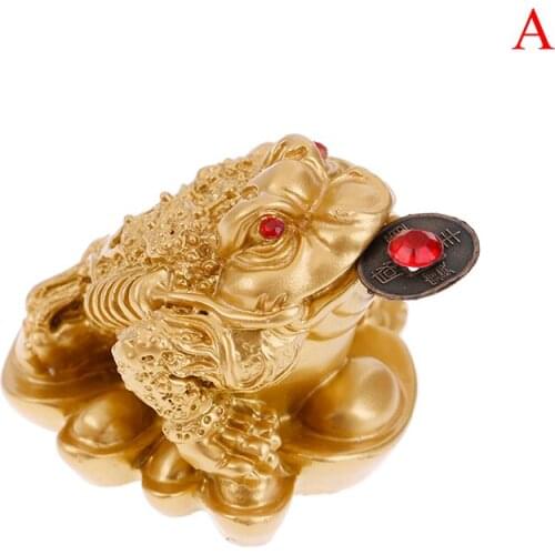 Feng Shui Toad Money LUCKY Fortune Wealth Chinese Golden Frog Toad Coin Home Office Decoration Tabletop Ornaments Lucky Gifts