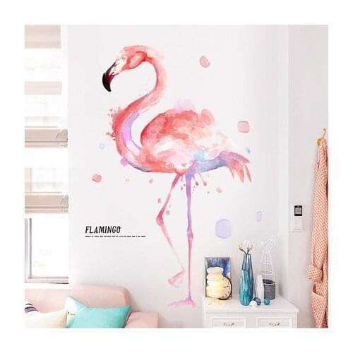 2019 New 84*126cm Pink birds PVC Wall Sticker Creative Birds Posters and Prints Paintings for Living Room Bedroom Mural Art