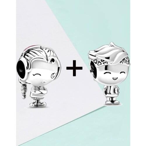Jewoey Shion New Arrival Silver Plated Young Girls & Boys Charms Beads Fit Brand Bracelets Romantic Couple Jewelry Accessories