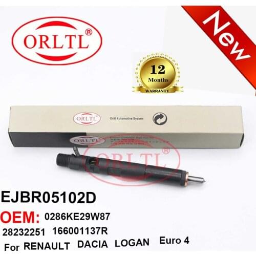 ORLTL New Diesel Car Injector EJBR05102D OEM 28232251 0286KE29W87 R05102D for RENAULT DACIA LOGAN Euro 4