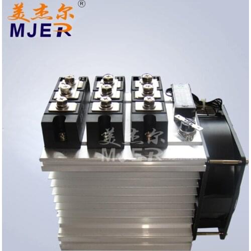 MFC200A Thyristor Module Single phase Half Control Thyristor MFC200A1600V welding 3pcs MTC+1pc radiator +1pc FAN