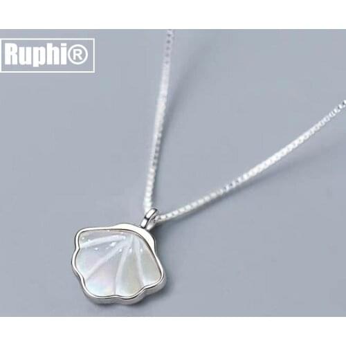 Silver color Fresh Water Shell Charm Pendant Necklace Fashion Fine Quality Concise Valentine Gift Jewelry for Women