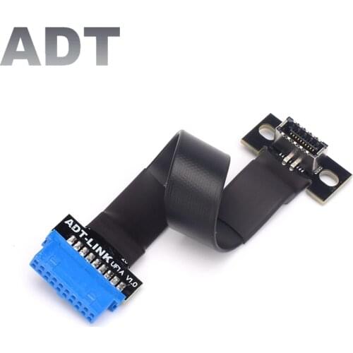 USB 3.0 Internal Header to USB 3.1/3.2 Type C Front Type E Adapter 20pin to 19pin Converter Cable for PC Motherboard Riser