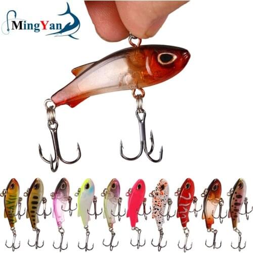 1pcs Sinking Mini VIB Fishing Lure 4cm 4g Vibration Artificial Baits Winter Ice Fishing Wobblers Bass Crankbait Fishing Tackle