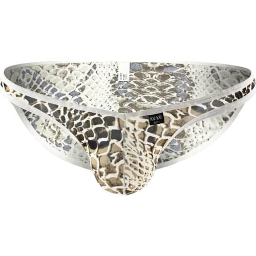 Sexy Mens Underwear U Convex One-piece Ultra-thin Transparent Ice Silk Mens Briefs Large Size Low Waist Sexy Shorts Men Brief