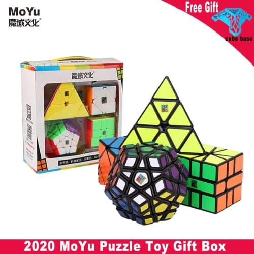 Moyu Mofangjiaoshi Speed Cubes Set Pyramid Skew Square1 Dodecahedron Pack Puzzle Toy Gift Box 2x2 3x3 4x4 5x5 Speed Cube Set