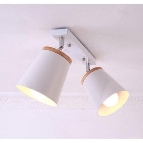 Modern Wooden LED Ceiling Lights White Metal Corridor Light Kitchen Wood Lamps Small Surface Mounted Lighting Fixtures