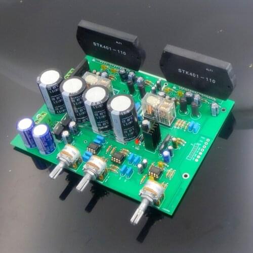 STK401 HiFi Power Amplifier Board 2.0CH Audio Amp with Pre-Amplifier 200W 70Wx2