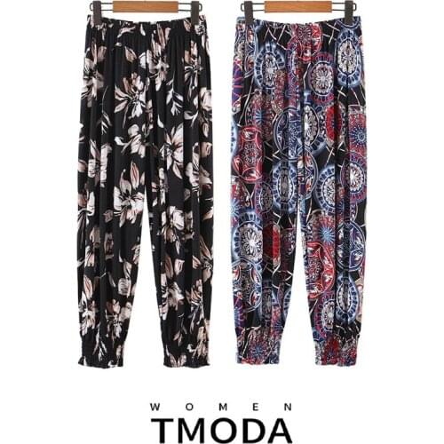 T MODA Women's Trousers Harem Pants