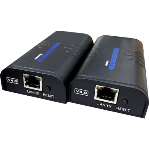 V4.0 HDMI-compatible Extender By CAT5e CAT6 Rj45 LAN Ethernet Cable 120m Extension Video Converter Receiver for PS4 PC DVD To TV