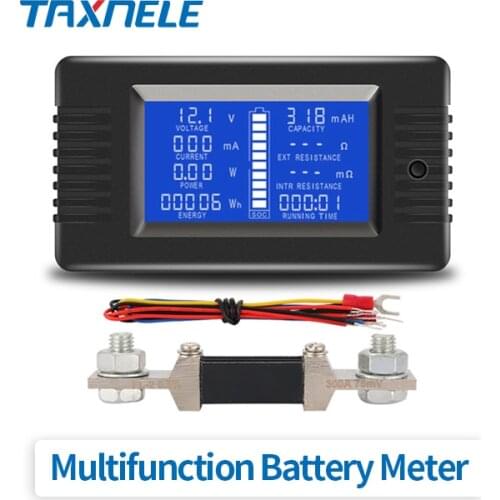 DC 0-200V 100A 300A Voltmeter Ammeter Car Battery Tester Capacity resistance electricity Voltage Meter monitor 12v 24v 48v 96v