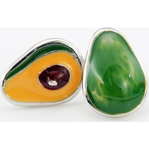 Sole Memory Simple Shiny Drip Glaze Avocado 925 Sterling Silver Fashion Female Stud Earrings SEA826
