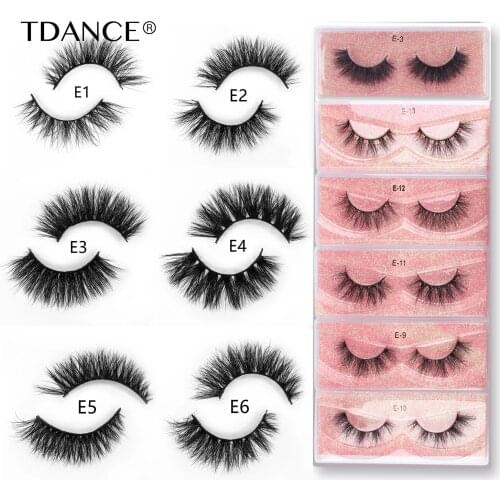 TDANCE Wholesale 3d Mink Lashes Eye Faux Natural Long Eyelashes 20/30/50/100pcs Fluffy Volume False Eyelash Wholesle Soft Lash
