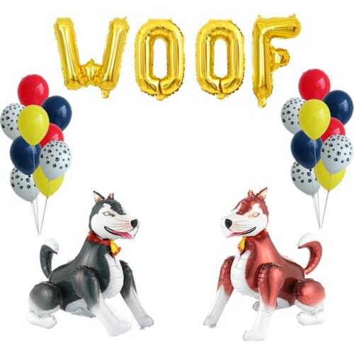 4D Foil Pets Dog Balloon Paw Latex Balloons Animal Theme Party Decor Kids Classic Toys Globos Helium Air Inflatable Balls Supply