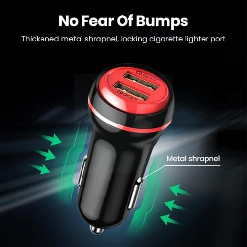 Mini Multi-port USB Car Charger Quick Charge QC3.0 Type Charging C One Car USB Charger For Two Fast Adapter 20w Dual K0P4