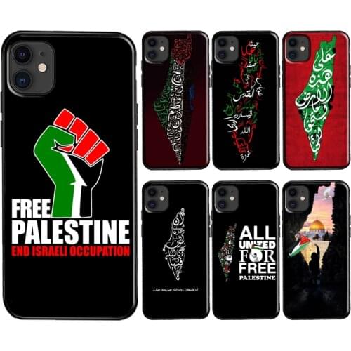 Free Palestine Map Arabic Case For iPhone 11 Pro Max 12 mini 6S 7 8 Plus X XR XS Max SE 2020 Soft TPU Coque