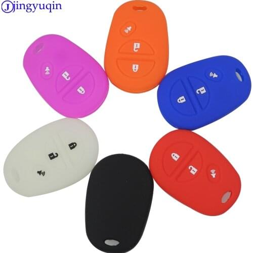 Key Case For Toyota Car 3 Button Silicone Protector For TOYOTA Sienna Tacoma Tundra Sequoia Highlander key cover accessories