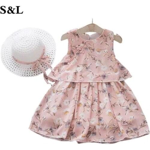 Childrens wear girls dress summer 2019 new summer dress Chinese style little girl princess dress female baby dress