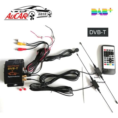 DVB-T Car Digital TV HD MPEG-4 Tuner Receiver Two Antenna 140-200km/h Two Chip Tuner DVB T BOX