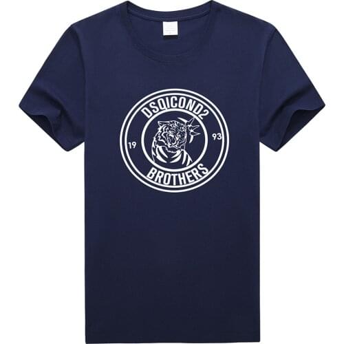 DSQ summer tiger style Fashion 100% cotton Mens womens T-shirt casual O-Neck T-shirt short sleeve tees DSQ2 letter T-shirt for