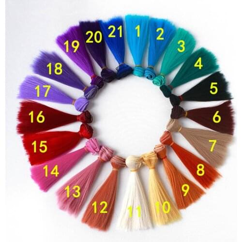 Hot Sale DIY BJD Hair Accessories15CM Straight Doll Wig Hair For Dolls