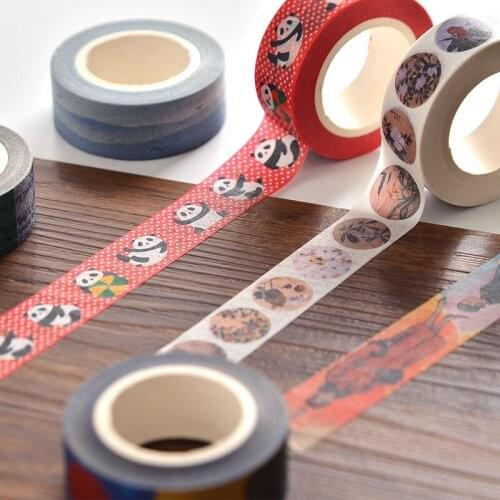 15mmX10m Cartoon washi tapes color Dividing Stickers border masking adhesive paper washi tape DIY Scrapbooking Hand account