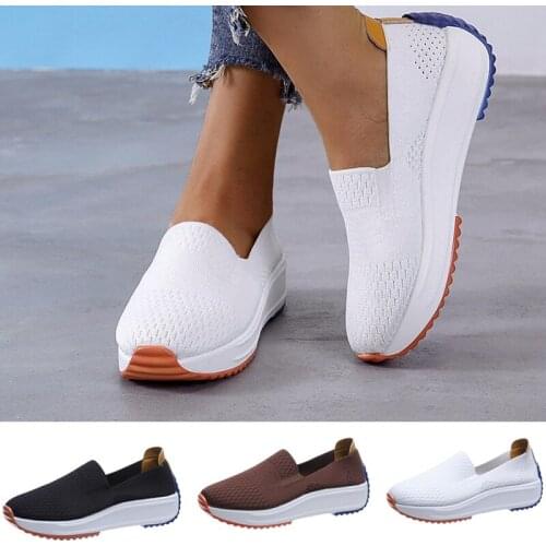 Breathable Sneakers Fashion Women Flats Slip on Mesh Shoes Woman Light Sneakers Spring Autumn Loafers Femme Basket Flats Shoes