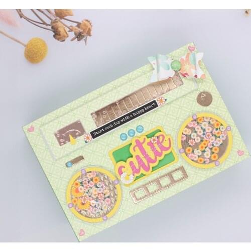 KSCRAFT Large Boombox Retro Metal Cutting Dies Stencils for DIY Scrapbooking Decorative Embossing DIY Paper Cards