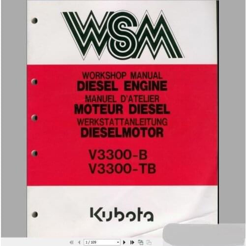 Kubota Full Set Workshop Manual DVD