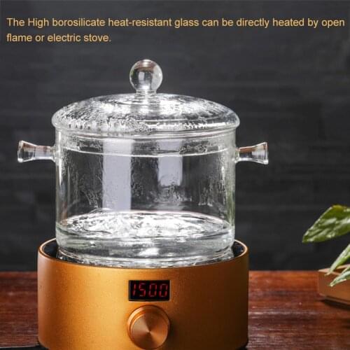 Kitchen Gadget Heat Resistant Glass Soup Pot Stockpot Transparent Soup Cooker Boil Water Instant Noodles Porridge Cooker Stockpo