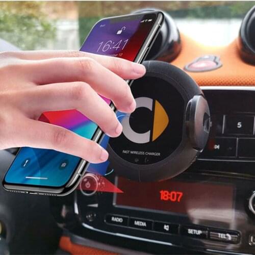 L Infrared Sensor Automatic Qi Fast Car Wireless Charging Phone Holder Bracket for smart 453 fortwo smart 451 smart 453 forfour