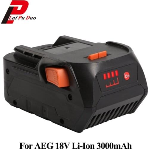 Rechargeable Battery 18V 3.0Ah Li-Ion Replacement Power Tool Battery for AEG Rigid BFL 18 AC840084 L1815R