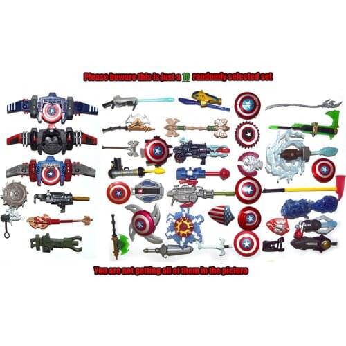 Lot of 10 Random MU Universe Captain American Thors Shield Weapons Accessories